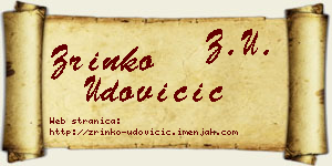 Zrinko Udovičić vizit kartica
